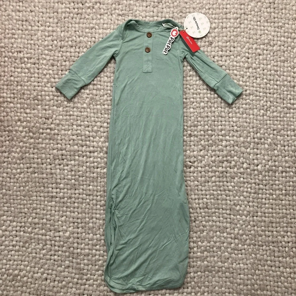 NWT Pat Pat Baby 0-3 Months Infant Sleep Gown Bamboo Comfort Green